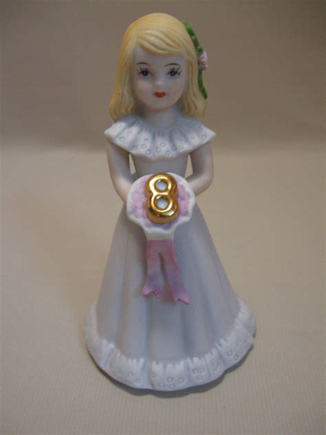Figurine Growing Up Birthday Girl Age 8 Blonde Enesco Circa Etsy Enesco Figurines Girl