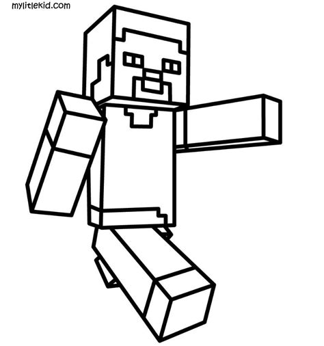Desenhos De Zumbi Steve Minecraft Para Colorir E Imprimir Pdmrea