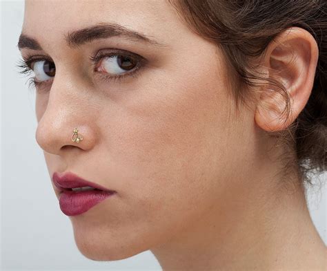 Nose Pin Nostril Stud Tragus Earring Cartilage Ring Stud Etsy