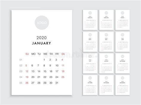 Calendar 2020 2021 Year Template Day Planner In This Minimalist Stock