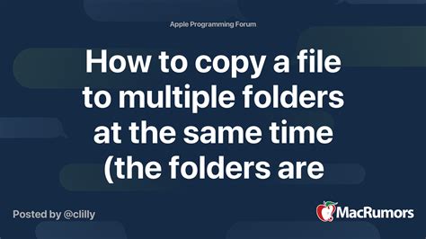 How To Copy A File To Multiple Folders At The Same Time The Folders