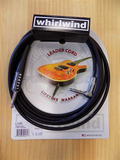 Whirlwind L10r Leader 10ft Straightright Instrument Cable Reverb