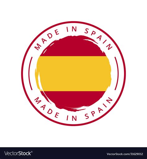 Made In Spain Round Label Royalty Free Vector Image