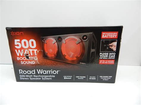 Ion Audio Road Warrior 500 Watt Portable Bluetooth Stereo Speaker