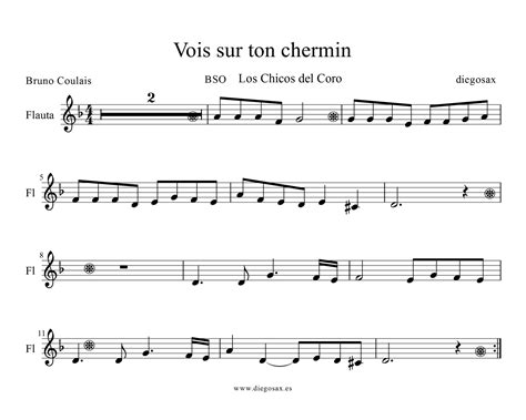 Diegosax Les Choristes Los Chicos Del Coro De Bruno Coulais Partitura
