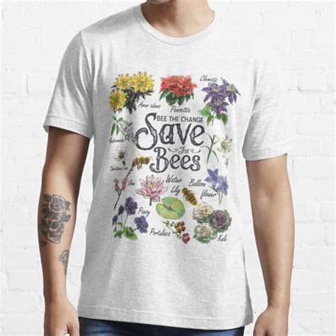Save The Bees Flowers Honey Bee Decline Clipart T Shirt For Sale By