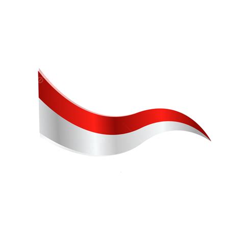 Merah Putih Vector Png Images Pita Merah Putih Bendera Indonesia Or