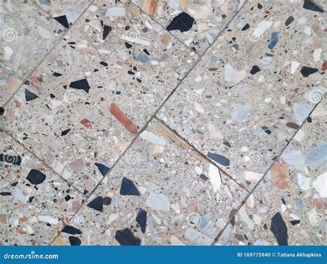 Colored Marble Mosaic Floor Texture Closup Background Stock Photo