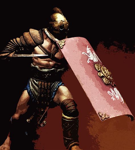 Roman Gladiator 03 Painting By Am Fineartprints