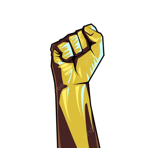 Colored Fist Fist Hand Clenched Fist Png Transparent Clipart Image