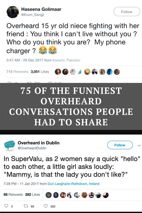 75 of the funniest overheard conversations people had to share funny insults funny funny