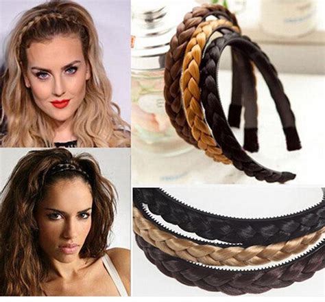 The wefts are usually thin, so they're comfortable to wear and disguise. New Hair Extensions Braid Hairpiece Headband Wavy ...