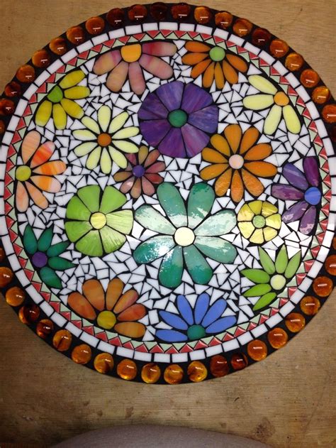 Lazy Susan Mosaicbeautiful Free Mosaic Patterns Mosaic Flowers