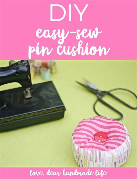 15 Minute Easy Sew Pin Cushion Pin Cushions Diy Craft Projects Handmade