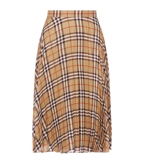 Burberry Brown Pleated Midi Skirt Harrods Uk
