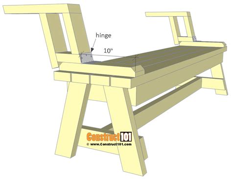 Folding Picnic Table Bench Plans