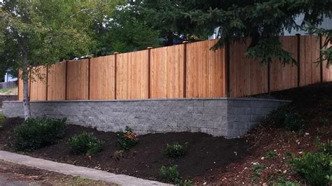 Ajb Installed A New Cedar Fence And Retaining Wall Making A Dramatic