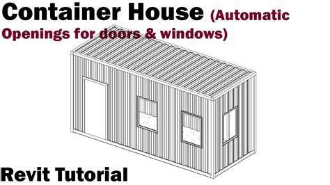 Revit Tutorial Container House Wall Command Youtube