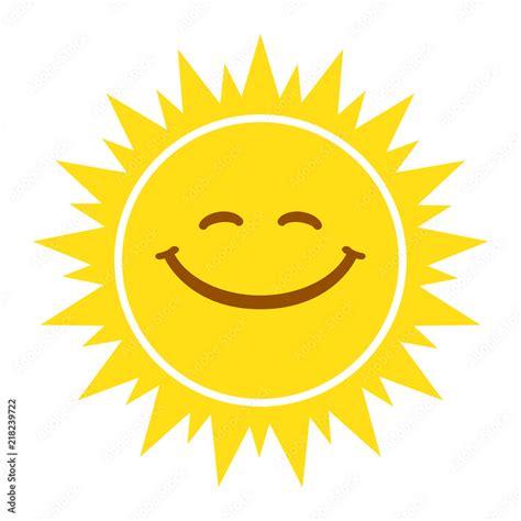 Sun Smile Sign Icon Tag Vector Illustration Stock Vector Adobe Stock