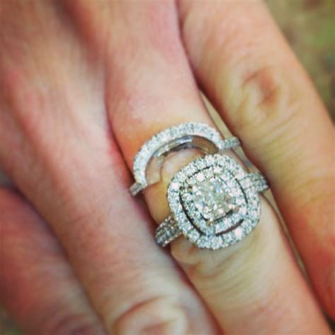 Exquisitely crafted of genuine solid titanium. Wedding rings shaped to fit engagement rings | HELLO!