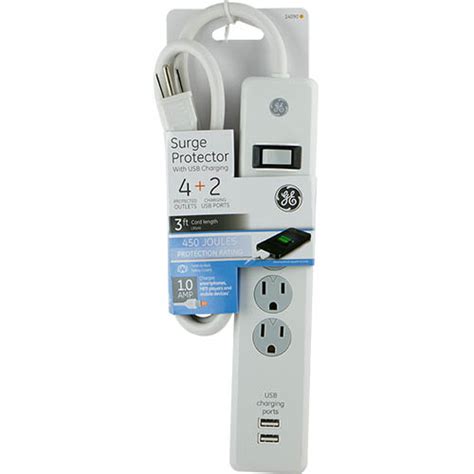 Ge Surge Protector With 4 Outlets 2 Usb 450 Joules Gw Partners