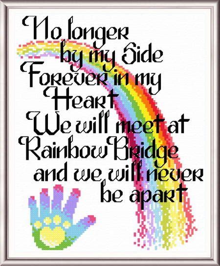 Printable dog poem rainbow bridge, dog heaven poem rainbow bridge, rainbow bridge poem printable version, rainbow bridge poem printable rainbow bridge dog poem, holt science online book, air force contracting central website, tire mobility kits, 9 volt dc charger, greenbrier products. Let's Cross the Rainbow Bridge Cross Stitch Pattern | Rainbow bridge dog, Rainbow bridge ...