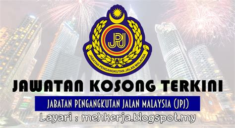 Jawatan kosong terkini yang diiklankan adalah seperti berikut: Jawatan Kosong di Jabatan Pengangkutan Jalan Malaysia (JPJ ...