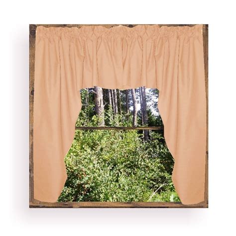 Kitchen curtains are perfect for giving your living space a personalized, unique look, as well as ensuring your kitchen is an inviting place for people to gather. Solid Peach Colored Swag Window Valance (optional center ...