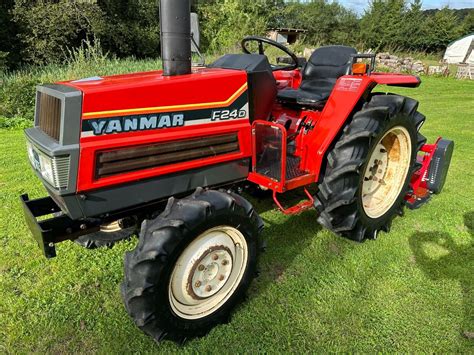 Yanmar F24d 4wd Compact Tractor And New 5ft Flail Mower Watch Video