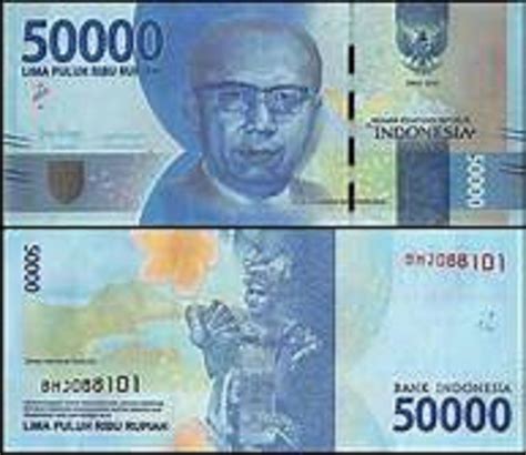 50000 Idr Indonesia Rupiah 2016 Cir Banknote P 159 1 Pc Etsy Bank