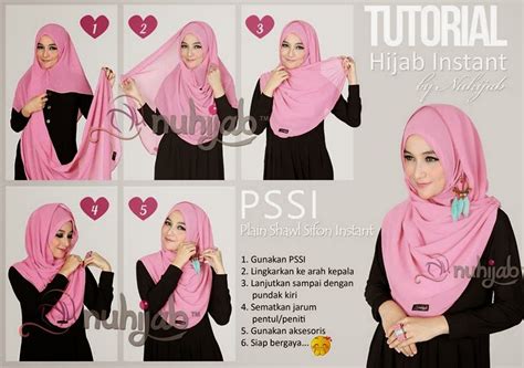 Cara Memakai Jilbab Pashmina Sifon Elegan