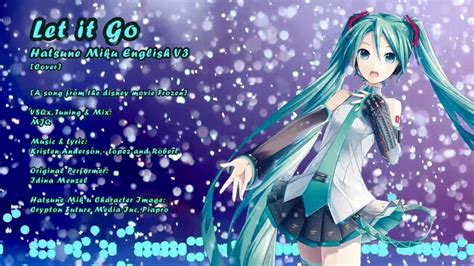 Frozen Hatsune Miku English V3 Let It Go Vocaloid Cover Youtube
