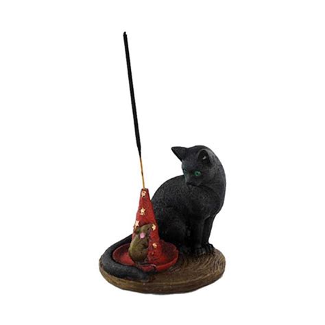 magickal cat and mouse stick incense holder incense incense holder black cat