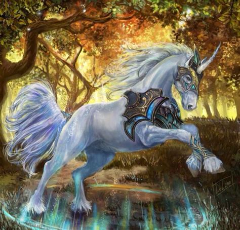 Licorne Armure Unicorn Fantasy Fantasy Horses Fantasy Beasts Unicorn