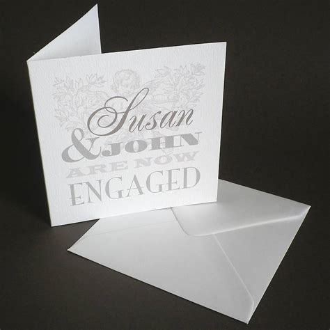 Personalised Engagement Announcement Card By Glyn West Design