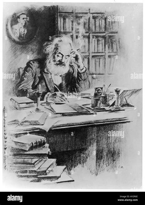 Karl Marx In His Study Stock Photo Alamy