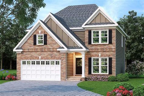 Narrow Lot Traditional Home Plan 75408gb Architectural