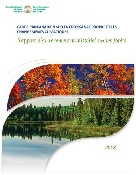 rapport ministériel des forêts sur les progrès réalisés sur le cadre pancanadien sur la