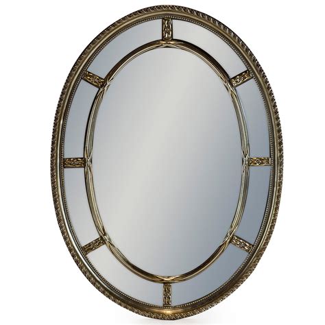 Silver Antique French Style Oval Multi Mirror | Decorative Silver Mirror | Antique French Style ...