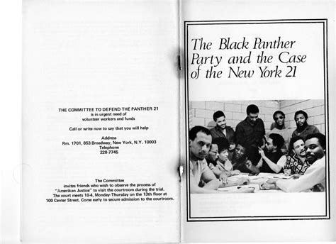 The Black Panther Party And The Case Of The New York 21 By Arm The