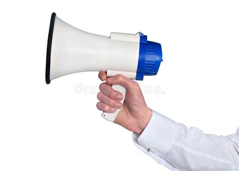 Hand With Loudspeaker Stock Photo Image Of Object Business 49407176