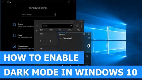 How To Enable Dark Mode In Windows 10 Step By Step Youtube