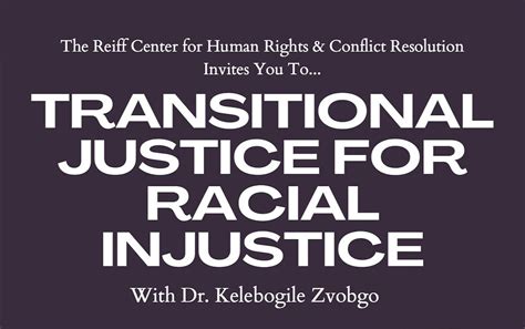 Ijl Director Presents Transitional Justice For Racial Injustice At Cnu