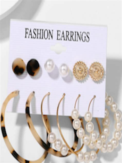 Buy URBANIC Gold Toned Set Of 6 Earrings Earrings For Women 16106100