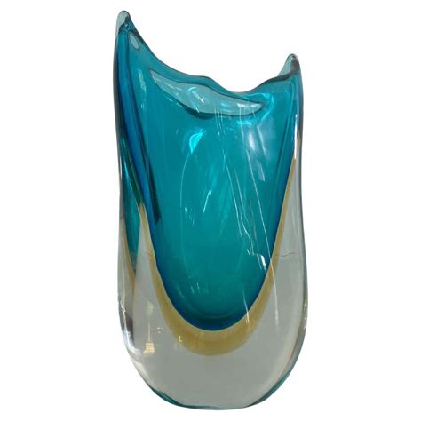 Mid Century Modern Italian Sommerso Murano Glass Vase Attributed To Seguso 1960 At 1stdibs