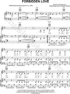 Madonna Forbidden Love Sheet Music In B Minor Download And Print