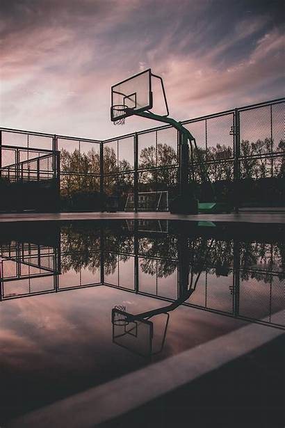 Basketball Court Silhouette Aesthetic Wallpapers Basket Beach