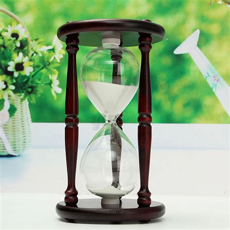 60 Minutes Antique Wood Sand Hourglass Sandglass Sand Timer Clock For