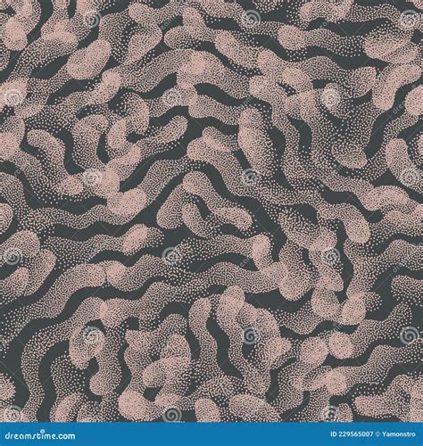 Trendy Seamless Pattern Stippled Abstract Shapes Texture Vector Vintage