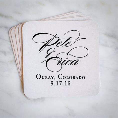 Personalized Wedding Coasters First Names Party Coasters